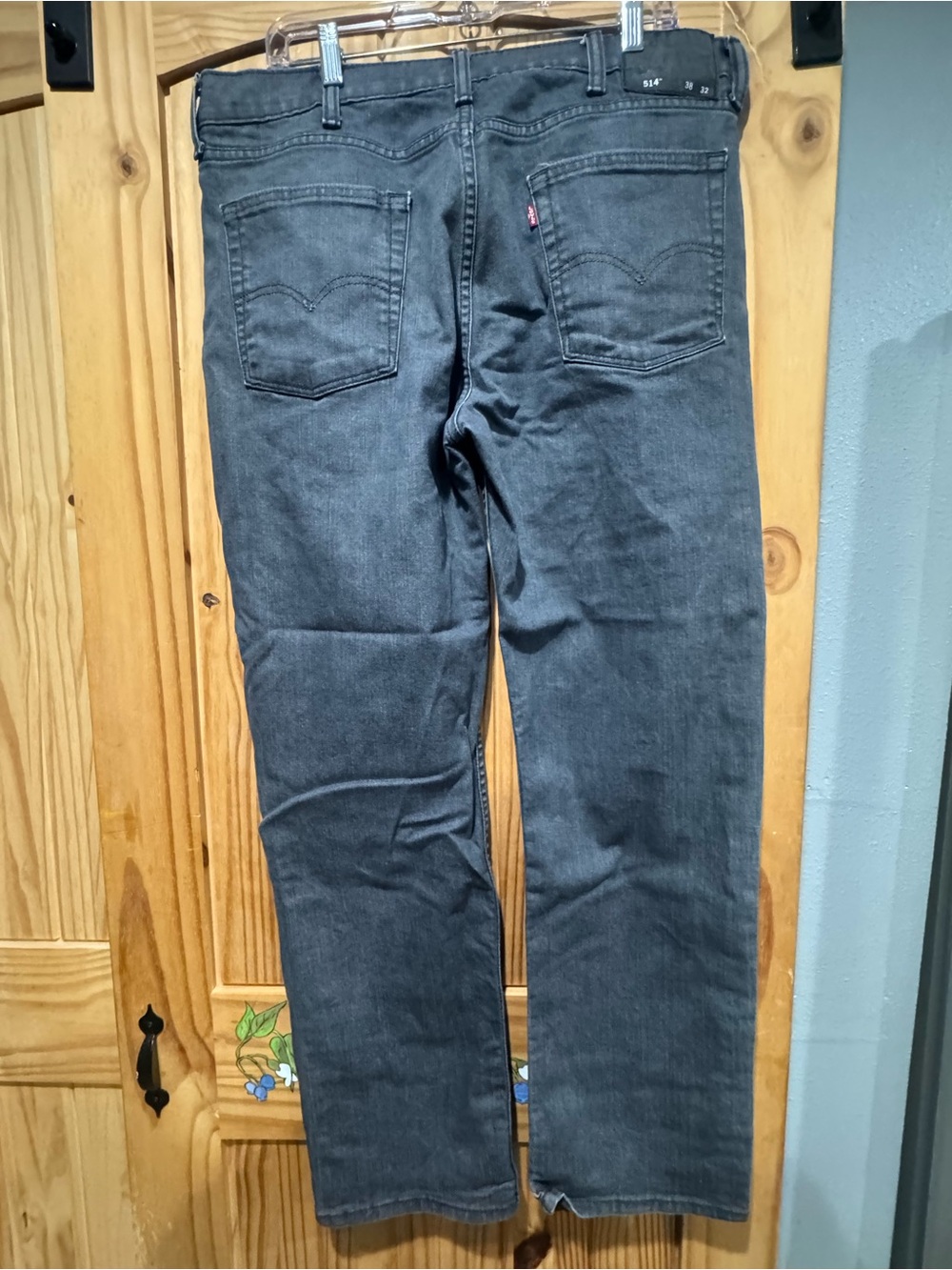 Levi's Men's Dark Charcoal Straight Jeans 38x32